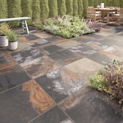 Abbey Black Multi Matt 60 x 60